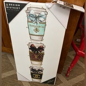 Designer Coffee Cup Canvas Art